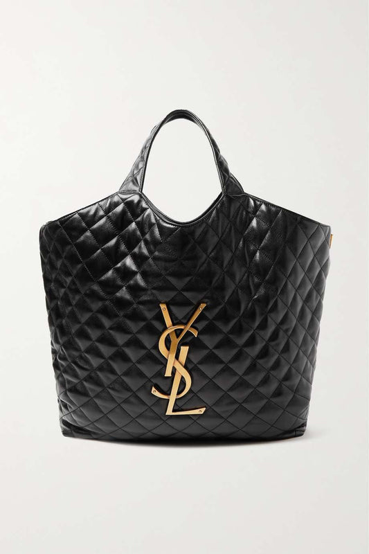 SAINT LAURENT Icare extra large embellished quilted leather tote60 × 39 × 8 cm